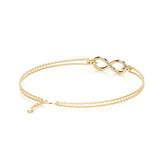 0.25 TCW Round Shaped Lab-Grown Infinity Chained Bracelet