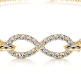 0.25 TCW Round Shaped Lab-Grown Infinity Chained Bracelet