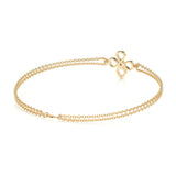 0.02 CT Round Shaped Lab-Grown Diamond Clover Bracelet