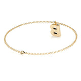 0.15 TCW Round Shaped Lab-Grown Diamond Initial Bracelet