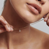 0.2 CT Round Lab-Grown Diamond Bezel Necklace