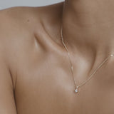 0.2 CT Round Lab-Grown Diamond Bezel Necklace