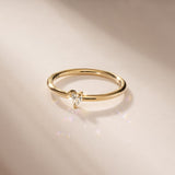 0.15 CT Heart Cut Lab-Grown Diamond Solitaire Engagement Ring