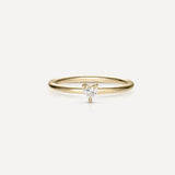 0.15 CT Heart Cut Lab-Grown Diamond Solitaire Engagement Ring