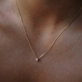 0.15 CT Oval Lab-Grown Diamond Solitaire Necklace