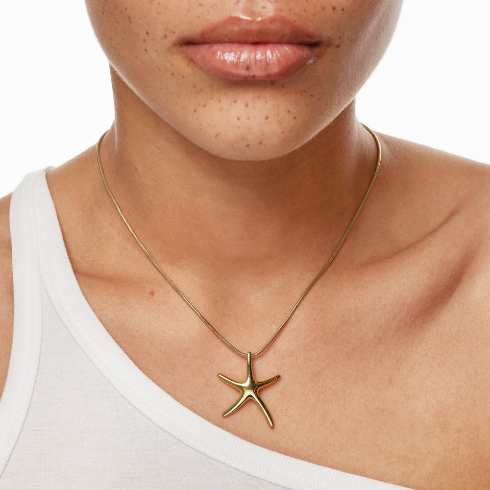 Starfish Shaped Pendant Necklace