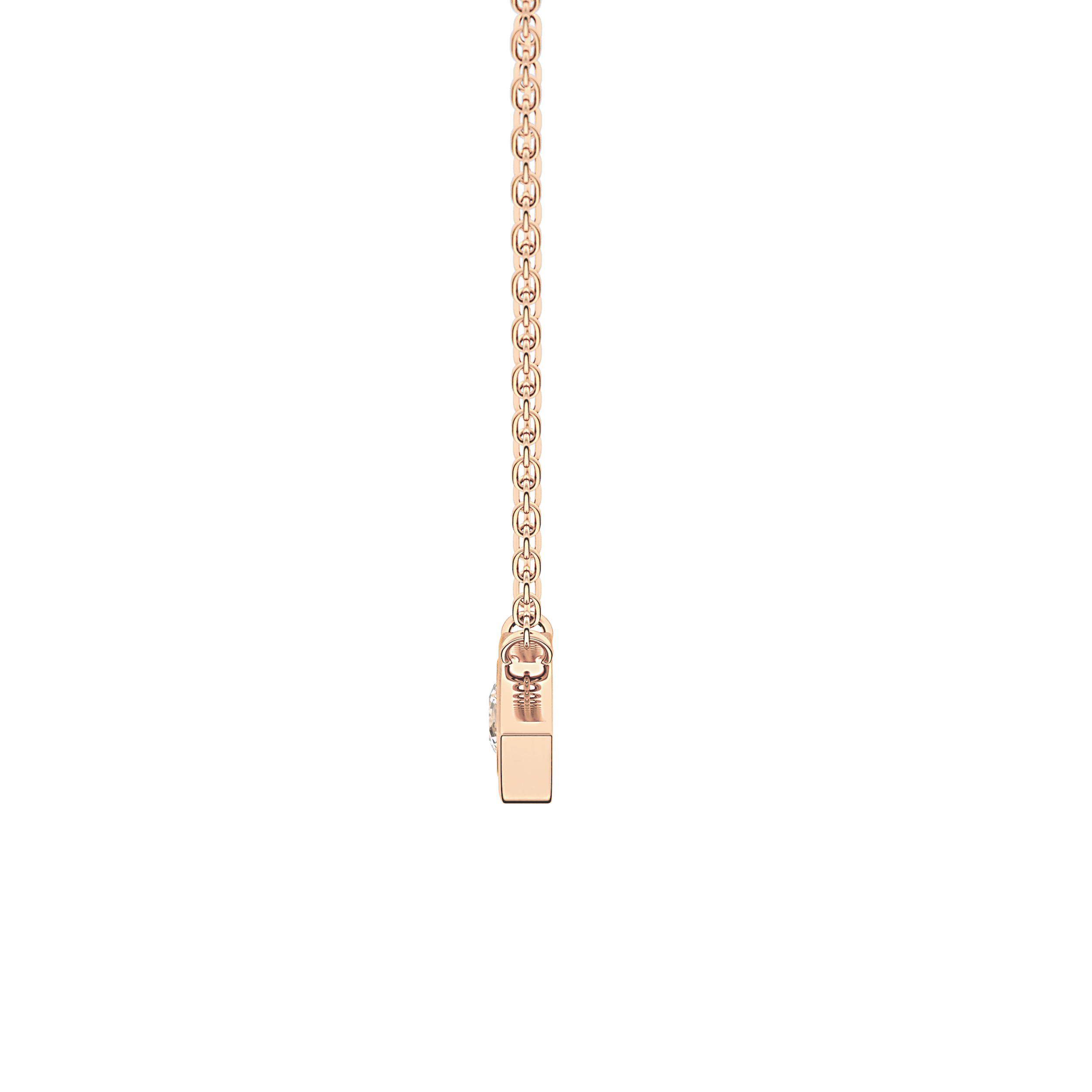 0.08 TCW Round Lab-Grown Diamond Evil Eye Charm Necklace 9