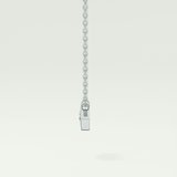 0.08 CT Round Lab-Grown Diamond Evil Eye Charm Necklace