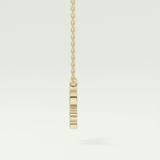 0.094 TCW Round Lab-Grown Diamond Butterfly Charm Necklace