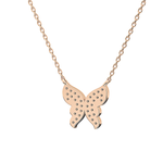 0.094 TCW Round Lab-Grown Diamond Butterfly Charm Necklace 8