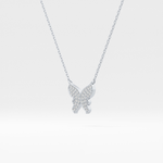 0.094 TCW Round Lab-Grown Diamond Butterfly Charm Necklace 10