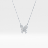 0.094 TCW Round Lab-Grown Diamond Butterfly Charm Necklace 10