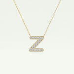 0.28 CT Round Lab-Grown Diamond Z Initial Necklace 1