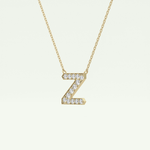 0.28 CT Round Lab-Grown Diamond Z Initial Necklace 2