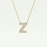 0.28 CT Round Lab-Grown Diamond Z Initial Necklace 2