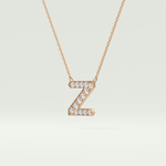 0.28 CT Round Lab-Grown Diamond Z Initial Necklace 6