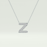 0.28 CT Round Lab-Grown Diamond Z Initial Necklace 9
