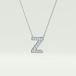 0.28 CT Round Lab-Grown Diamond Z Initial Necklace 10
