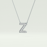 0.28 CT Round Lab-Grown Diamond Z Initial Necklace 10