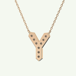 0.23 CT Round Lab-Grown Diamond Y Initial Necklace 13
