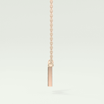 0.084 CT Round Lab-Grown Diamond W Initial Necklace 3