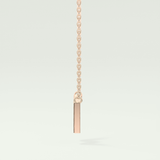 0.084 CT Round Lab-Grown Diamond W Initial Necklace 3