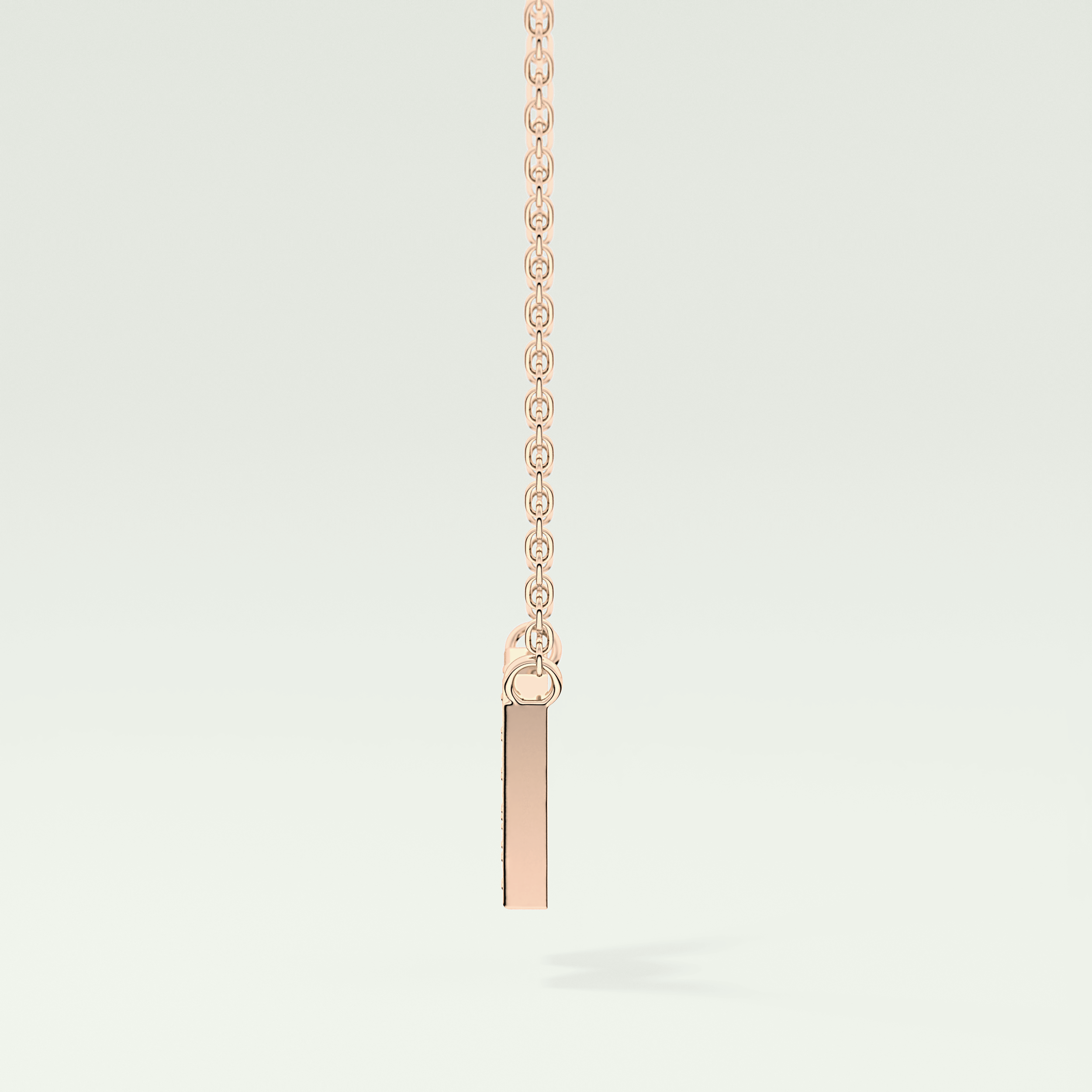 0.084 CT Round Lab-Grown Diamond W Initial Necklace 3
