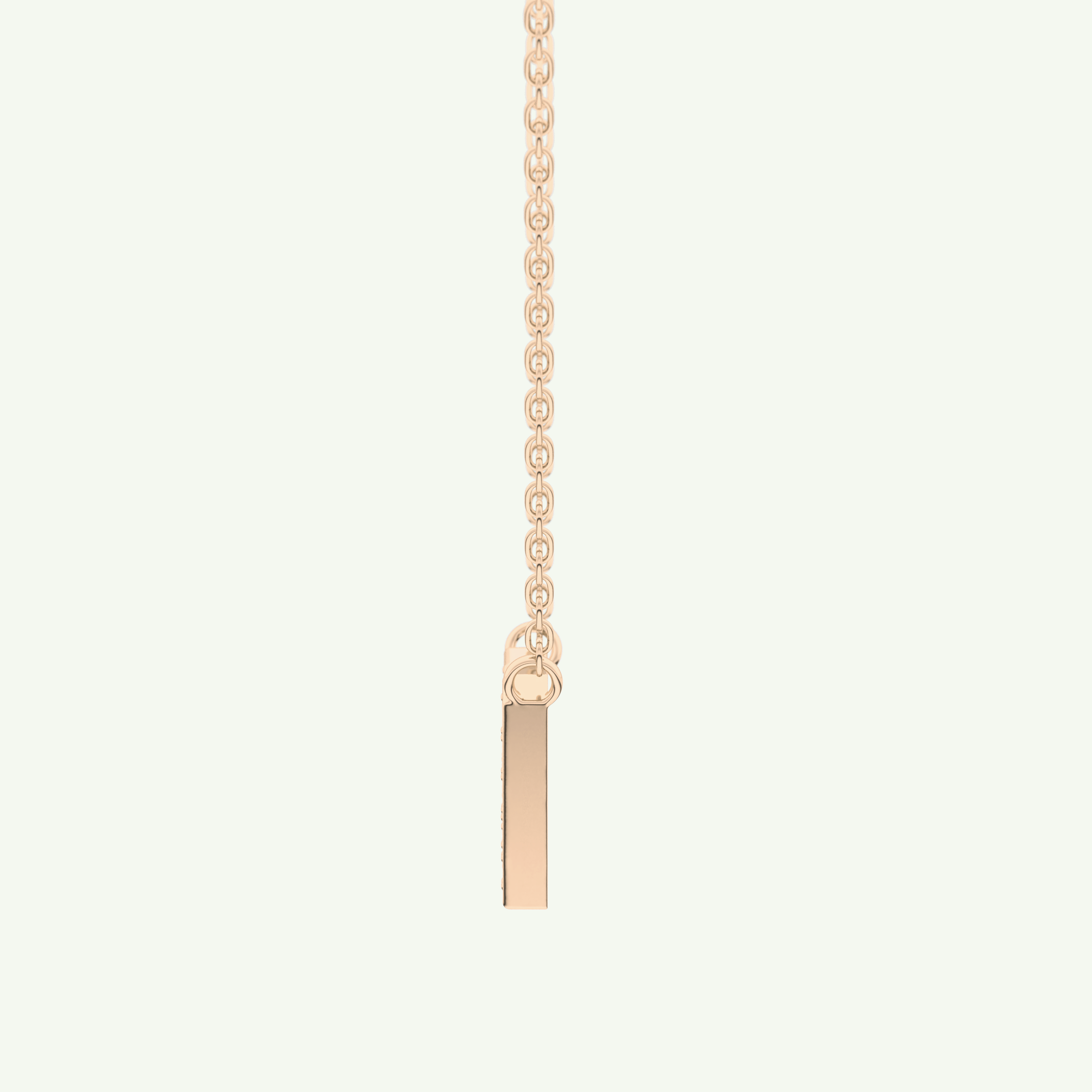 0.084 CT Round Lab-Grown Diamond W Initial Necklace 7