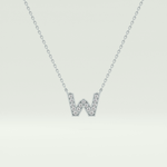 0.084 CT Round Lab-Grown Diamond W Initial Necklace 9