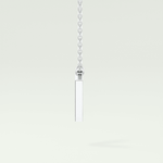0.178 CT Round Lab-Grown Diamond V Initial Necklace 16