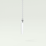 0.178 CT Round Lab-Grown Diamond V Initial Necklace 16