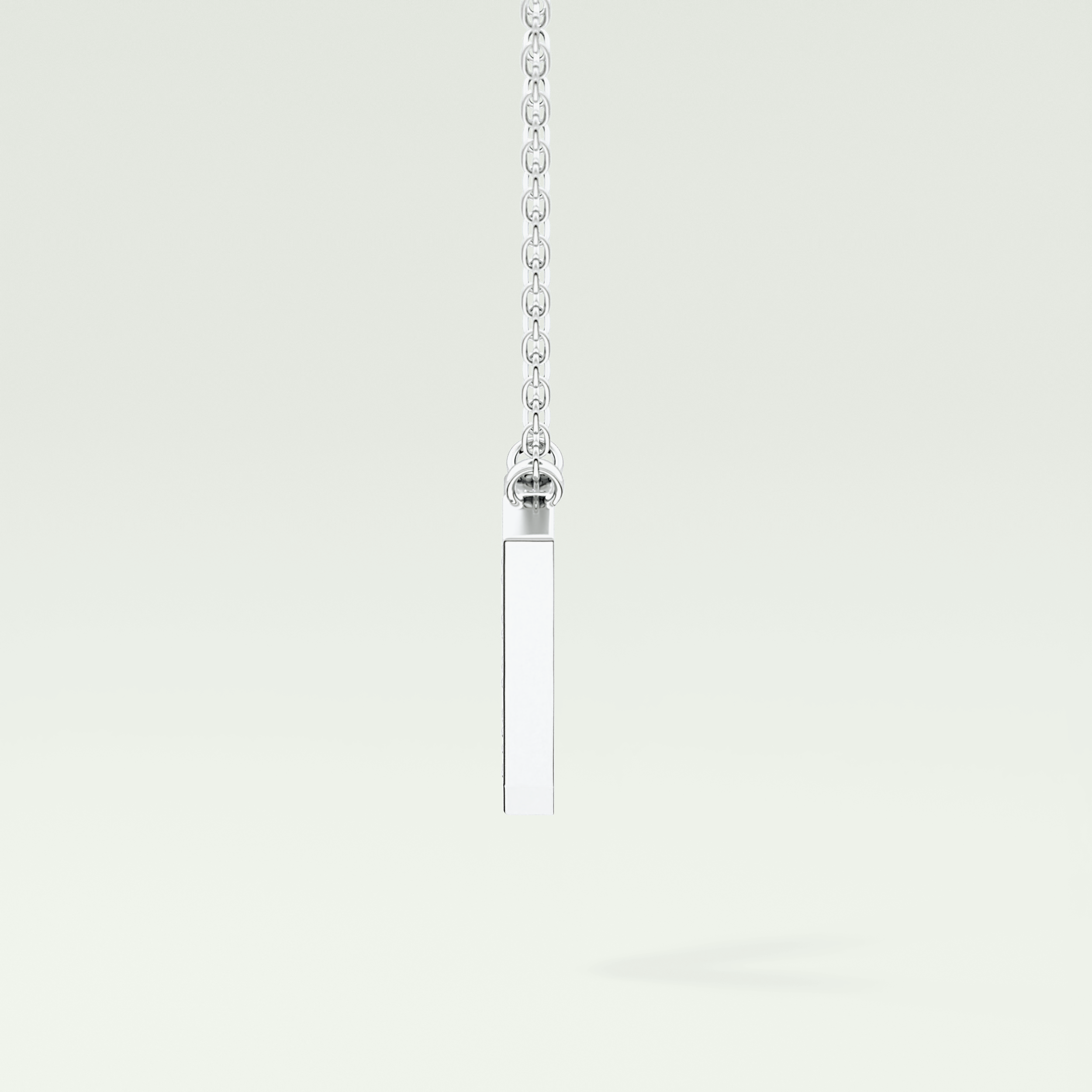 0.178 CT Round Lab-Grown Diamond V Initial Necklace 16