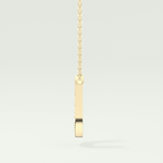 0.26 CT Round Lab-Grown Diamond U Initial Necklace 4