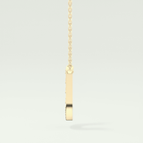 0.26 CT Round Lab-Grown Diamond U Initial Necklace 4