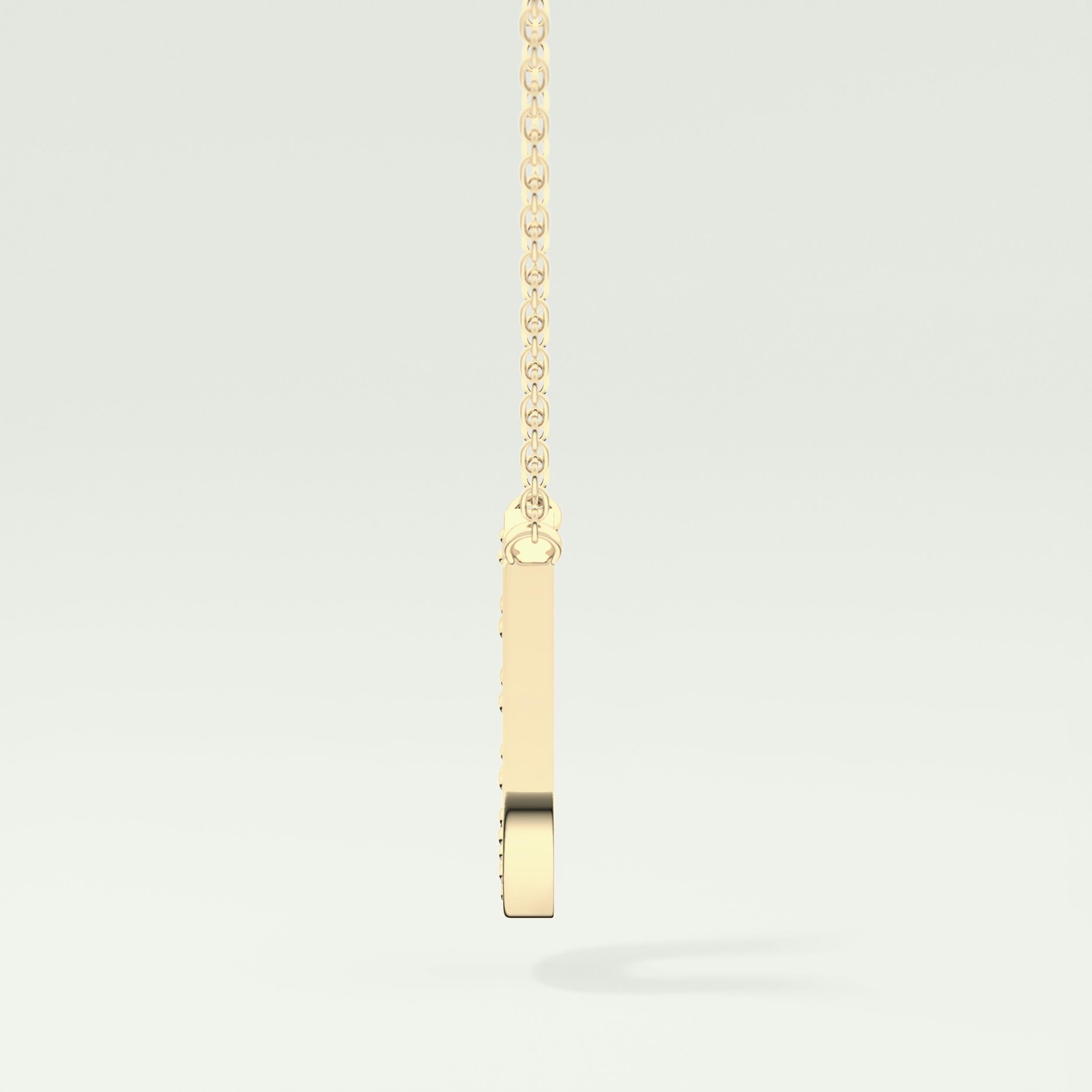 0.26 CT Round Lab-Grown Diamond U Initial Necklace 4