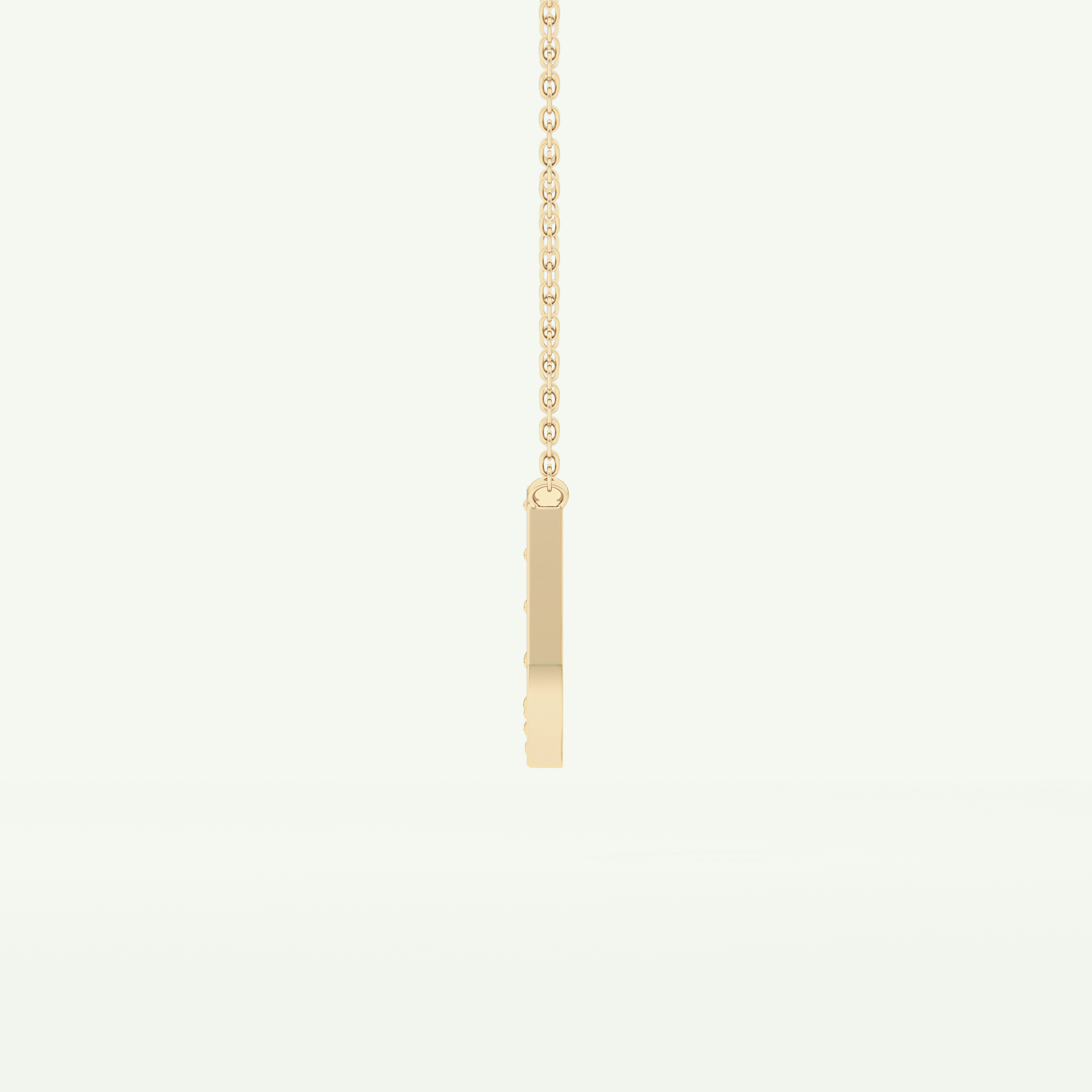 0.26 CT Round Lab-Grown Diamond U Initial Necklace 7