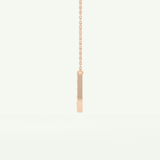 0.26 CT Round Lab-Grown Diamond U Initial Necklace 14