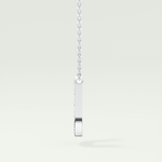 0.26 CT Round Lab-Grown Diamond U Initial Necklace 18