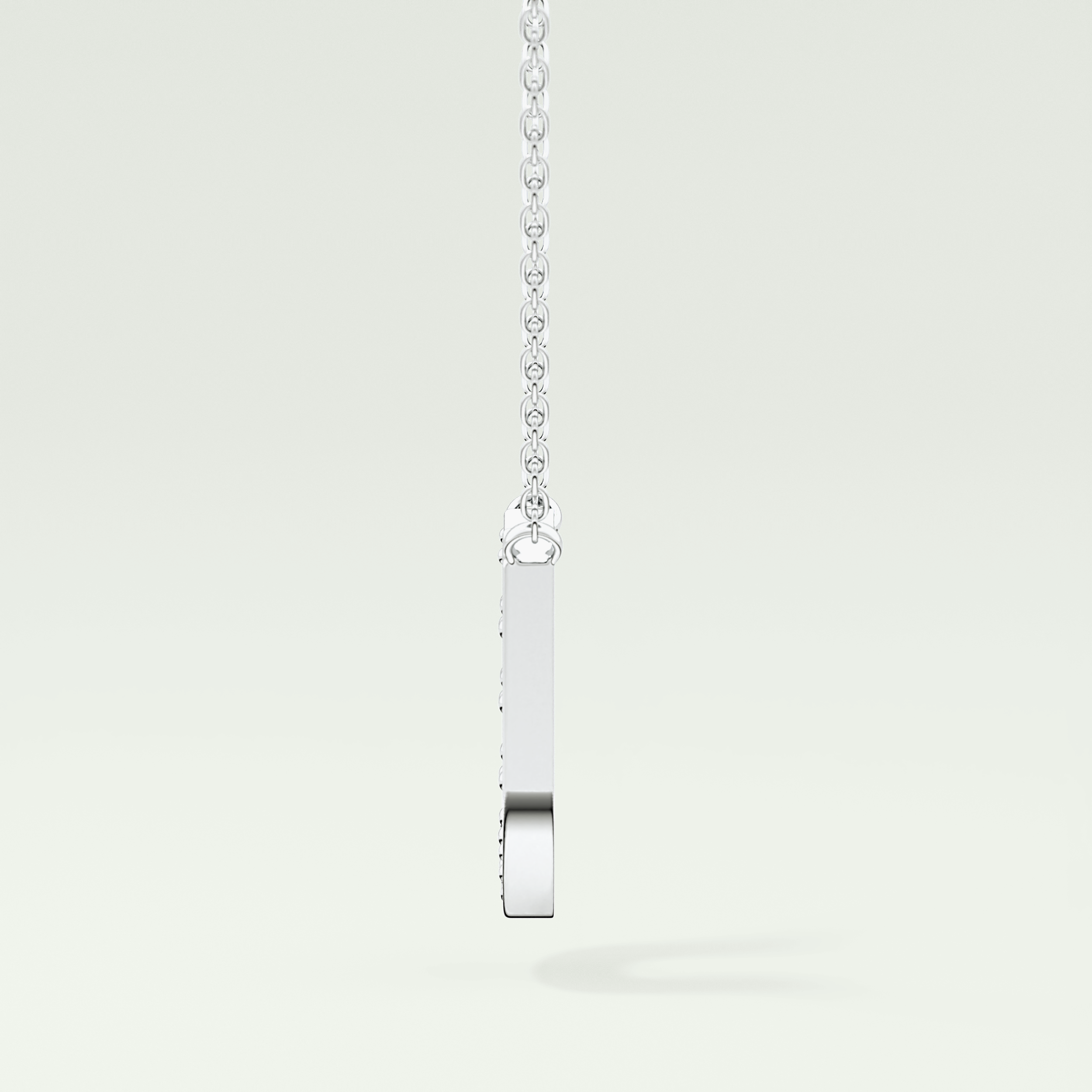 0.26 CT Round Lab-Grown Diamond U Initial Necklace 18