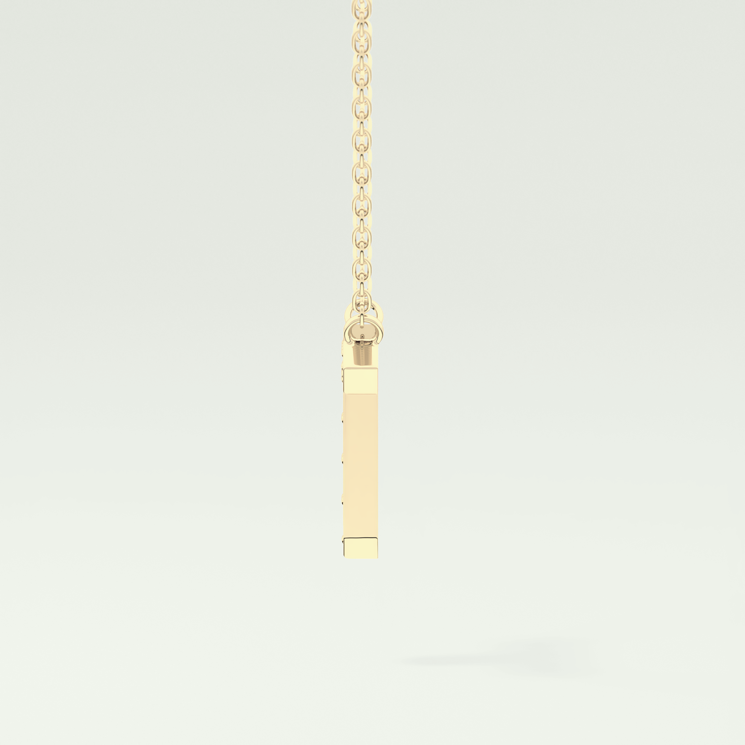 0.17 CT Round Lab-Grown Diamond T Initial Necklace 4