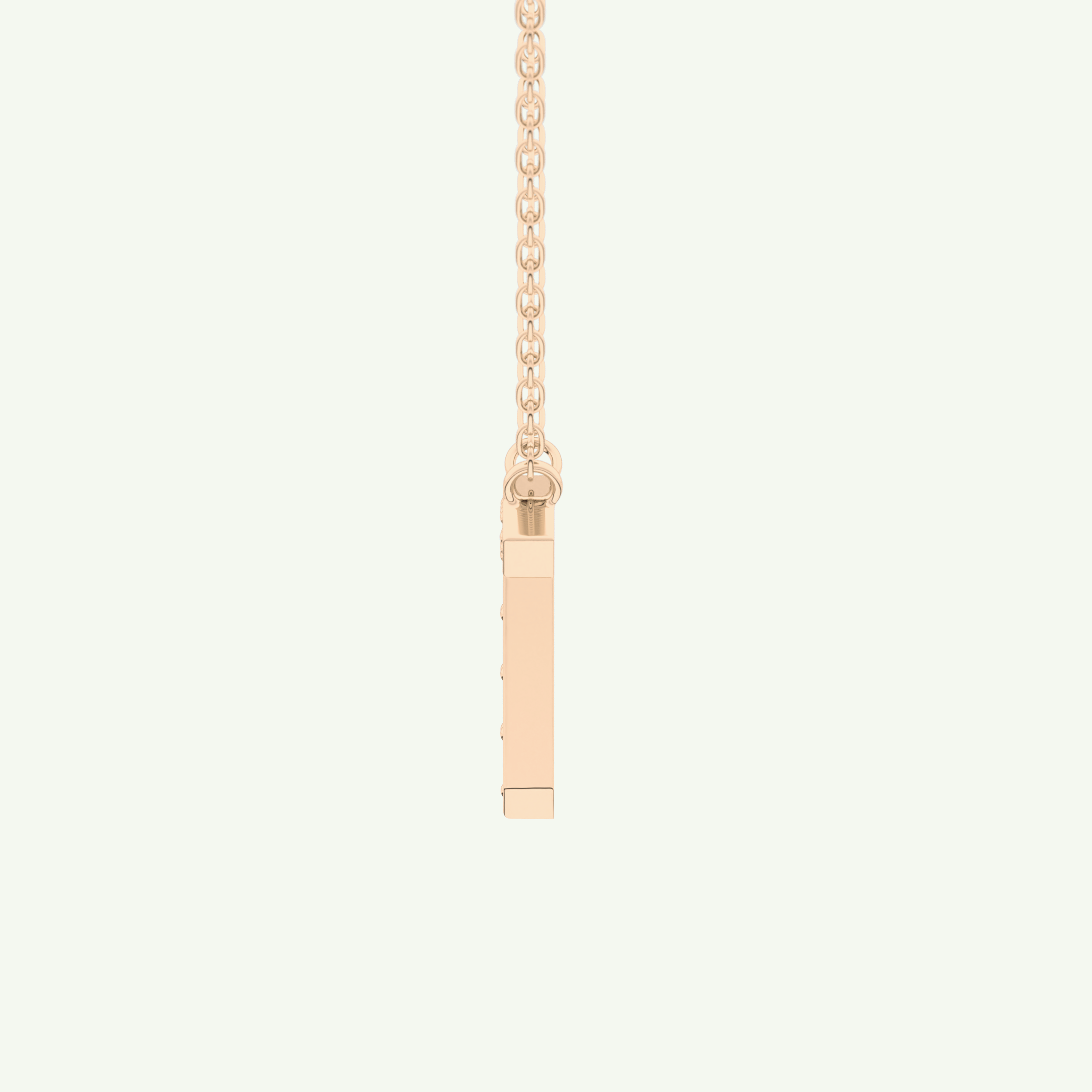 0.17 CT Round Lab-Grown Diamond T Initial Necklace 10