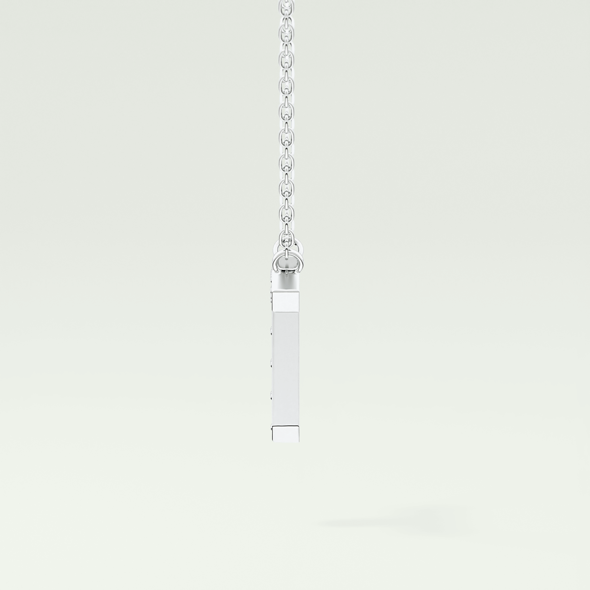 0.17 CT Round Lab-Grown Diamond T Initial Necklace 16