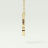0.77 CT Round Lab-Grown Diamond S Initial Necklace 4
