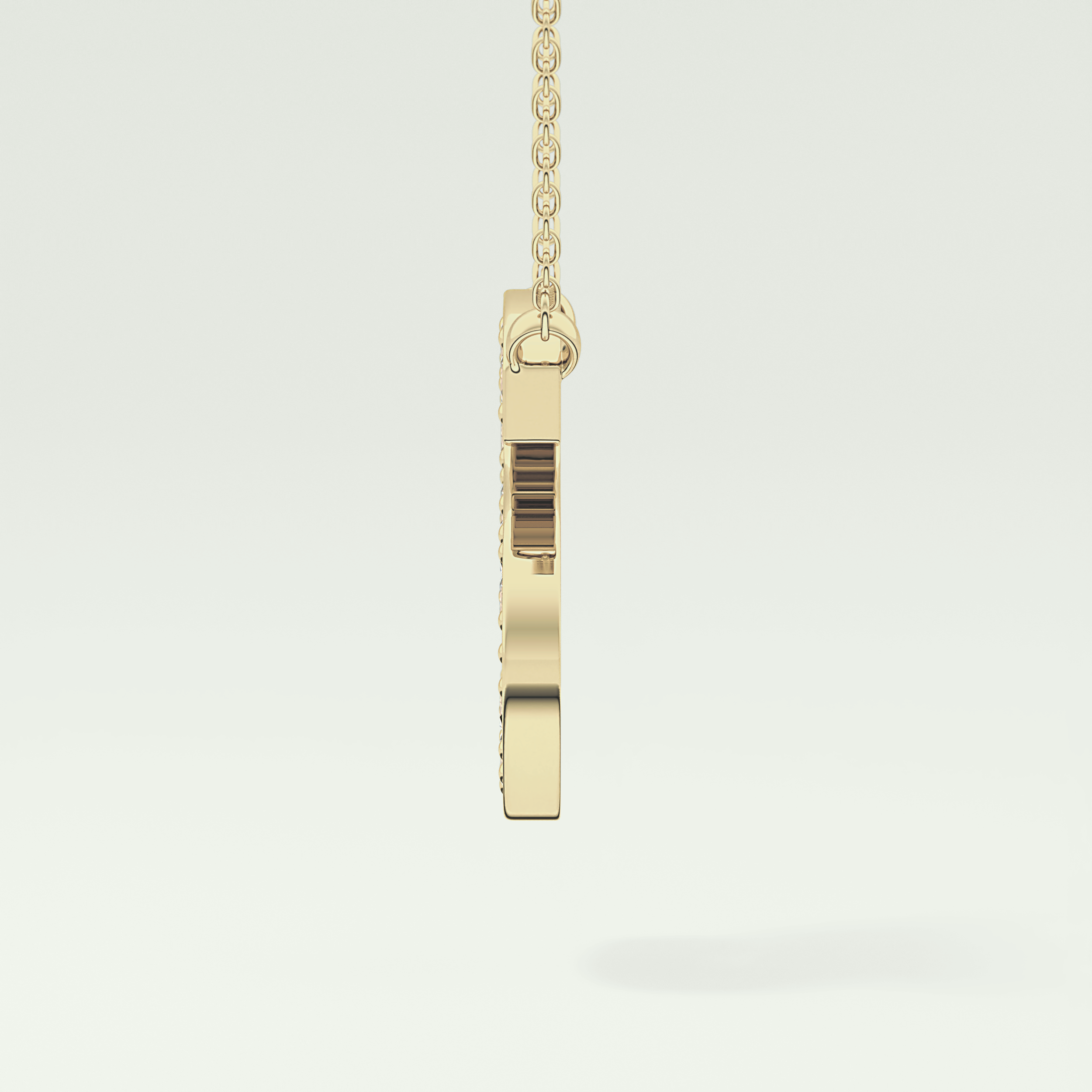 0.77 CT Round Lab-Grown Diamond S Initial Necklace 4