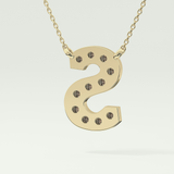 0.77 CT Round Lab-Grown Diamond S Initial Necklace 5