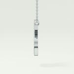 0.77 CT Round Lab-Grown Diamond S Initial Necklace 14