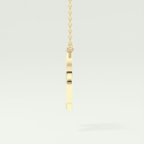 0.348 CT Round Lab-Grown Diamond R Initial Necklace 3