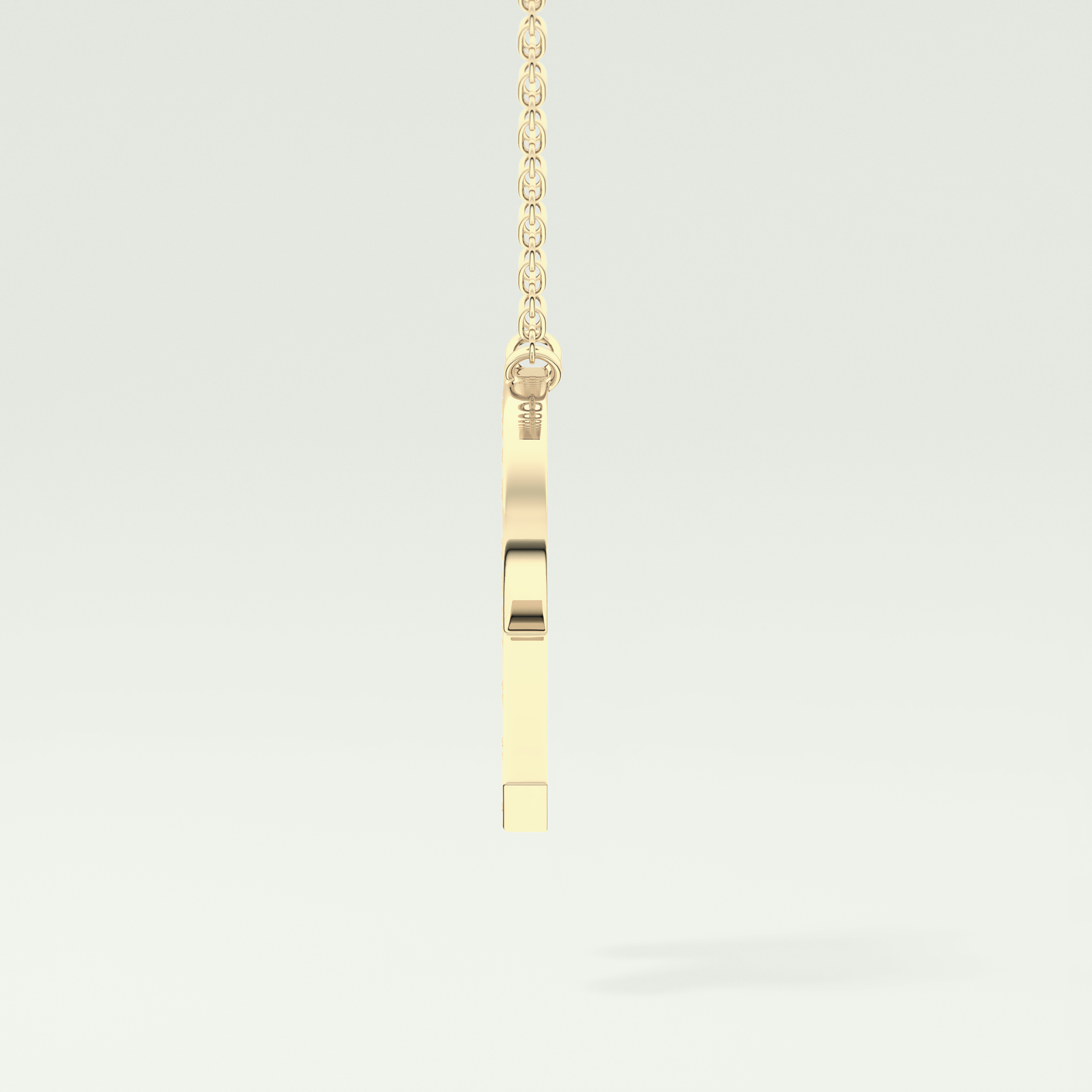 0.348 CT Round Lab-Grown Diamond R Initial Necklace 3