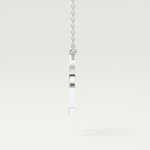 0.348 CT Round Lab-Grown Diamond R Initial Necklace 11