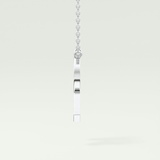 0.348 CT Round Lab-Grown Diamond R Initial Necklace 11
